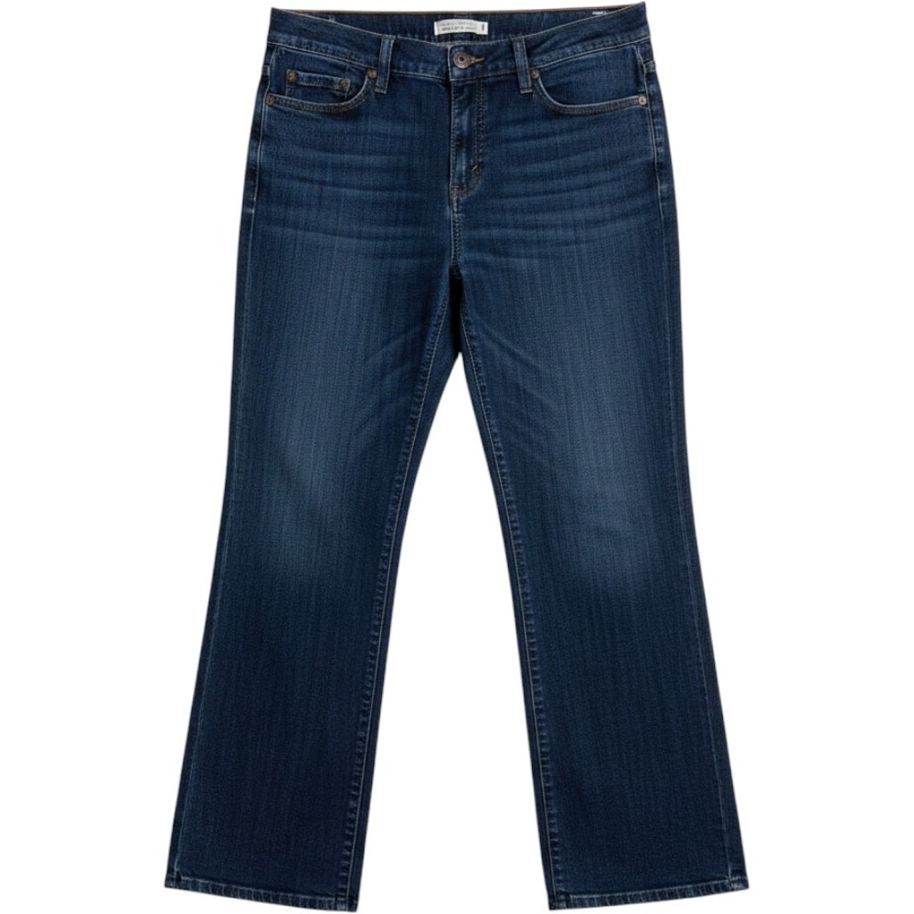 Levi's 512‎ Perfectly Slim Boot Cut Jeans Wom Sz 14 Medium Blue Denim Mid Rise